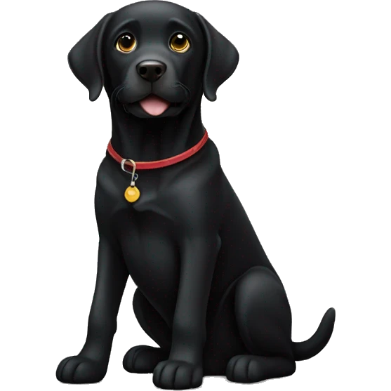 Black Labrador sitting emoji