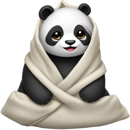 Panda wraped in a blacket emoji