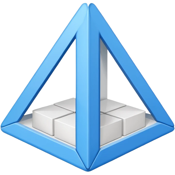 triangle with boxes inside like a bureaucratic system emoji