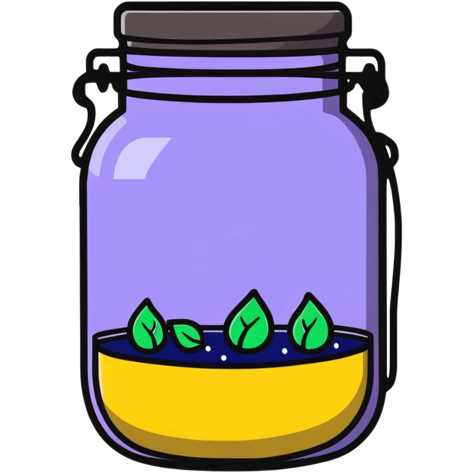 glass jar with solar panel lid and string lights inside, decorative sun jar emoji