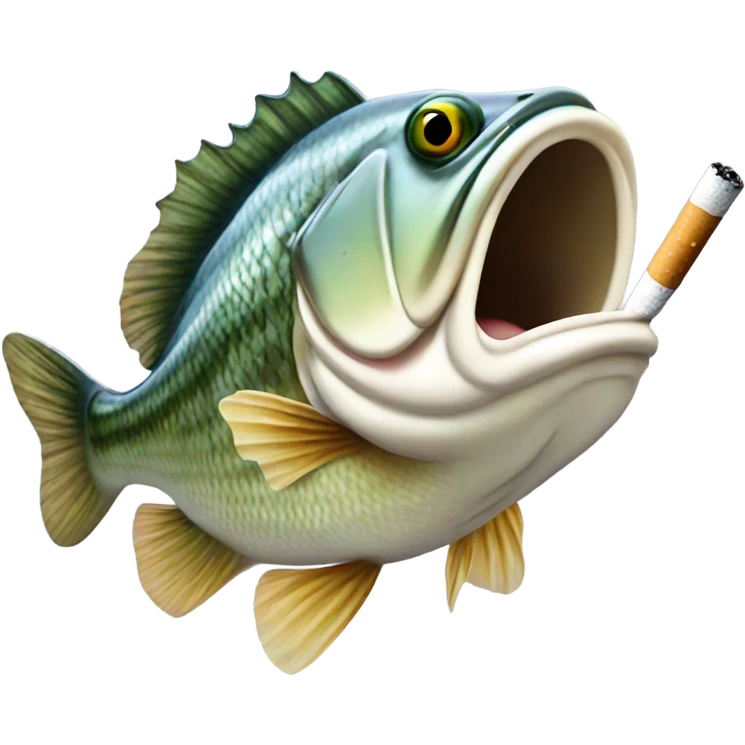 bass fish with cigarette  emoji