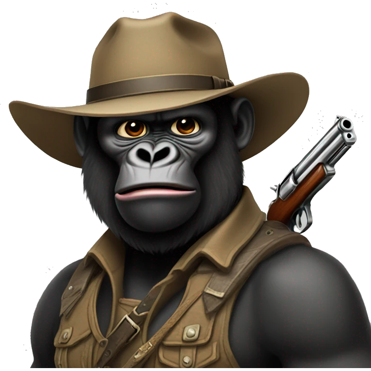 gunslinger gorila emoji