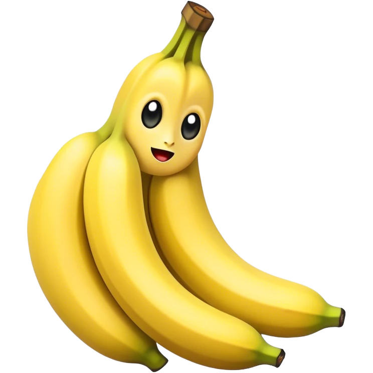 A banana that looks like a goat gothic look.  emoji