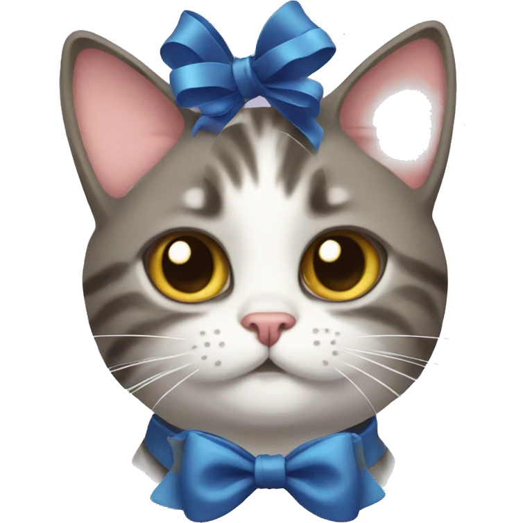Cat with a bow emoji