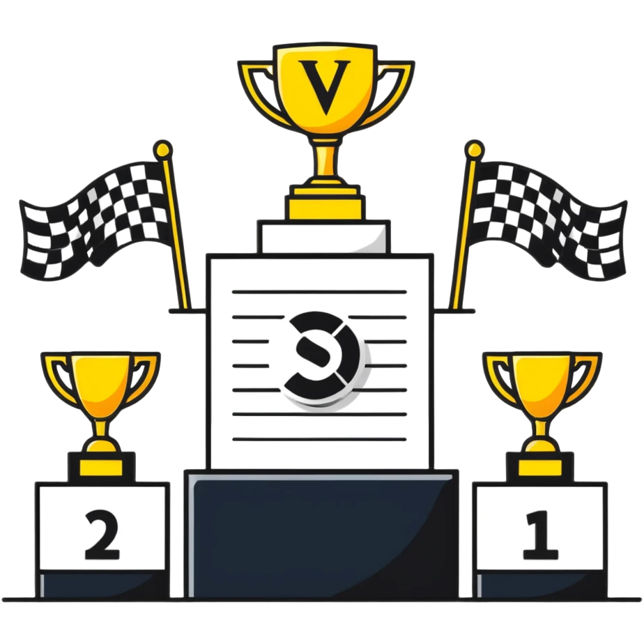 racing victory podium with three places for winners emoji