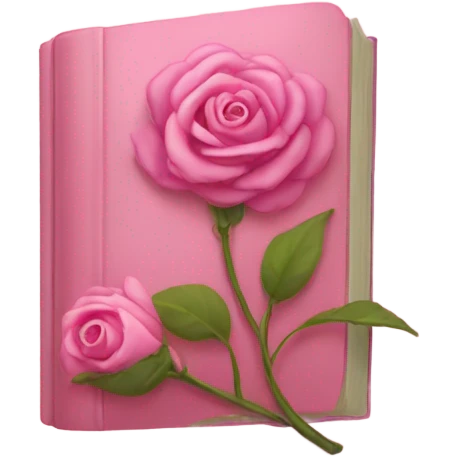 um livro cor de rosa emoji