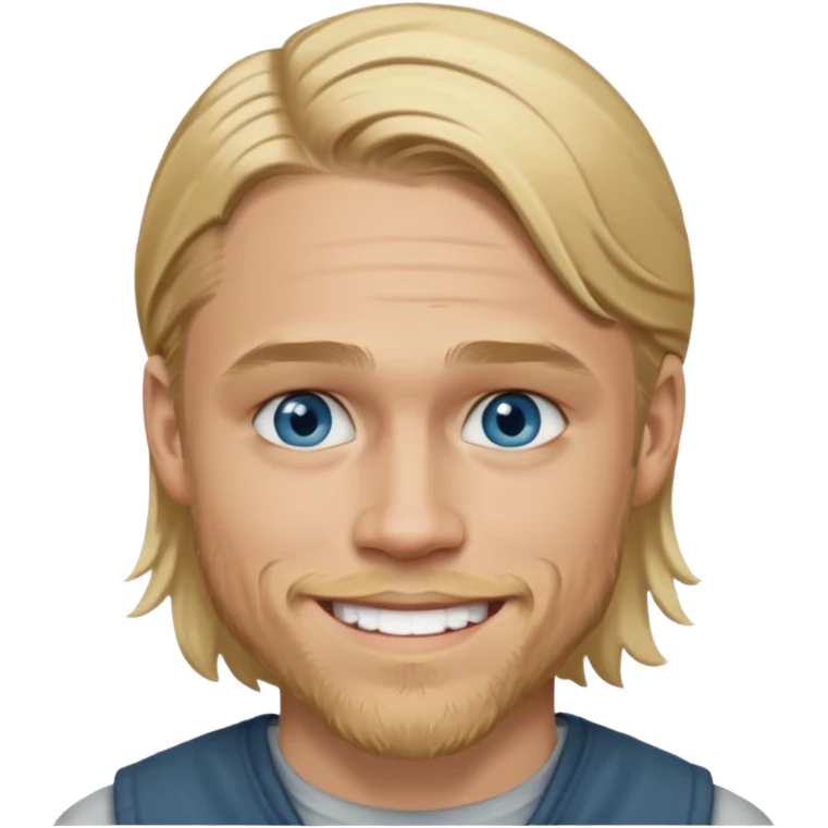 Charlie Hunnam with blue eyes, blonde hair emoji