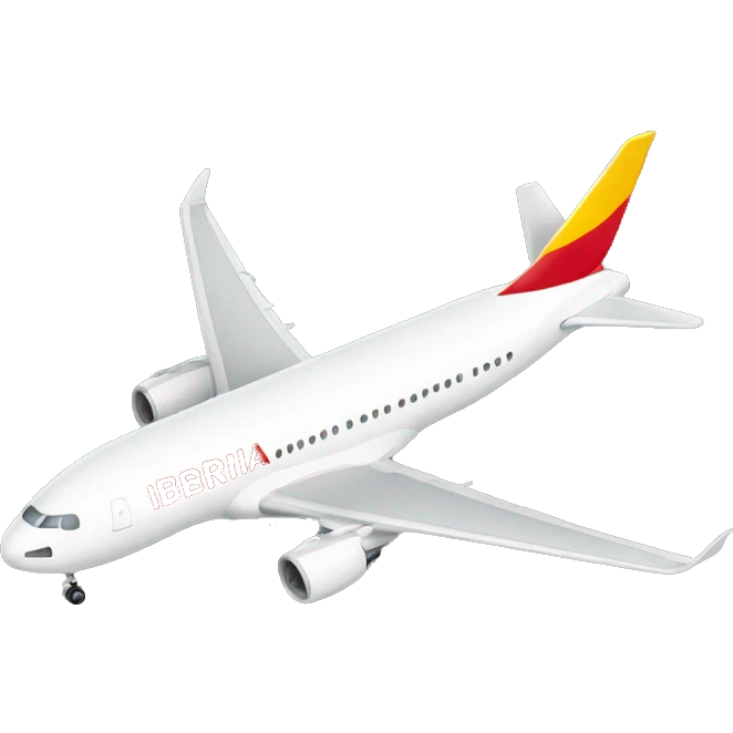 Plane with Iberia sign emoji