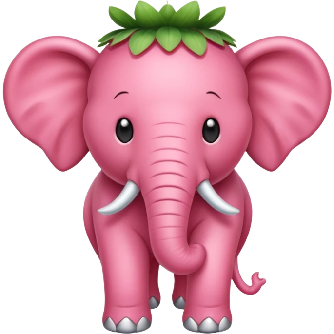 Strawberry elephant emoji