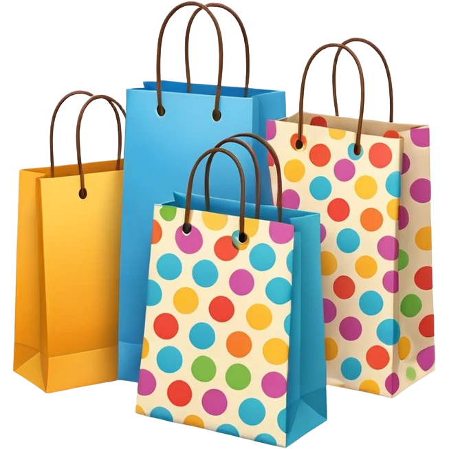 shopping bags from group outing emoji