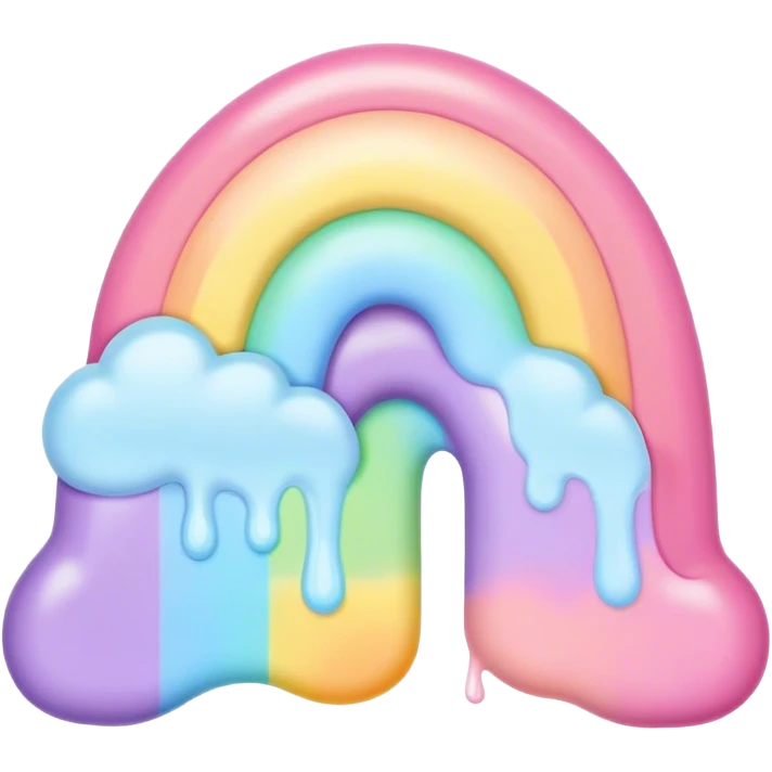 melted pastel rainbow background  emoji