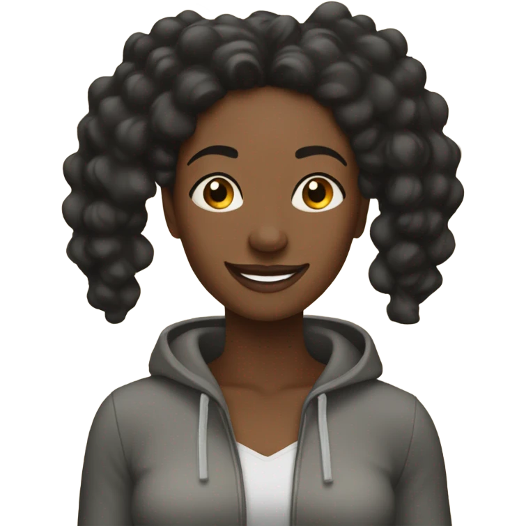 black woman enjoying life emoji