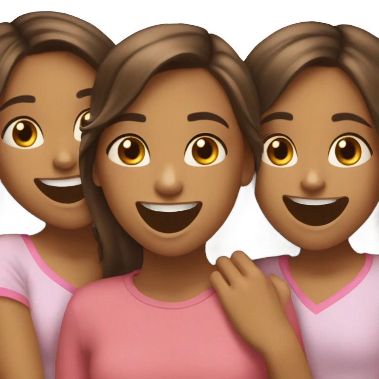 three girls gossiping emoji