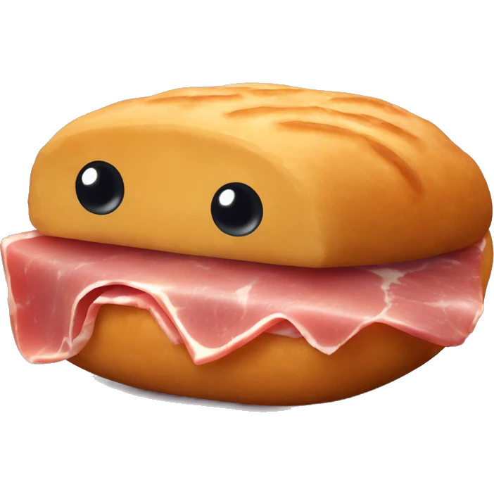 croqueta de jamón con cara  emoji