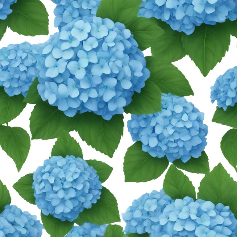 blue hydrangea  emoji