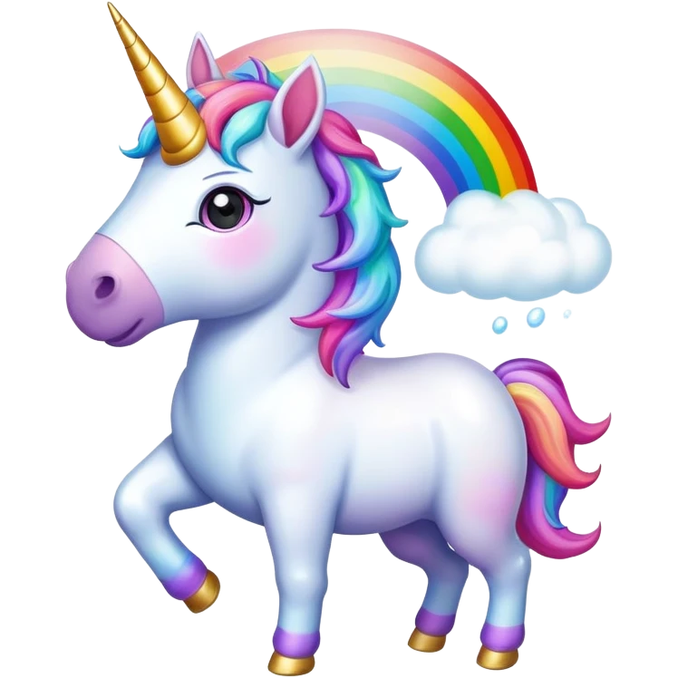 unicorn farting emoji