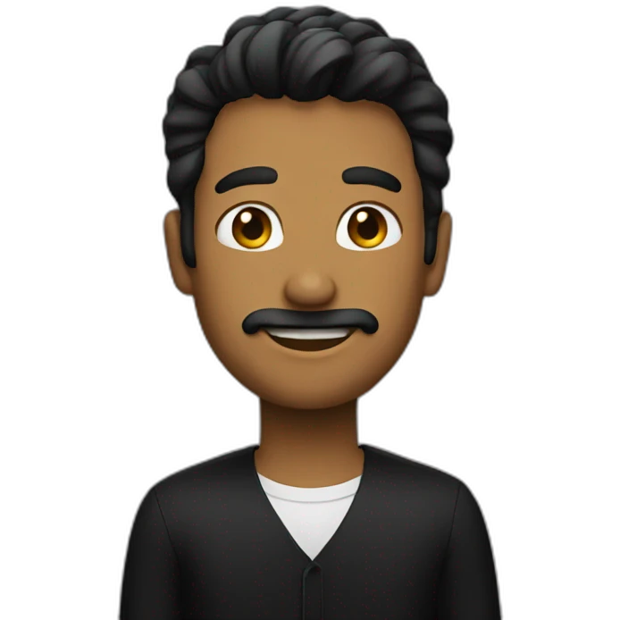 man in black emoji