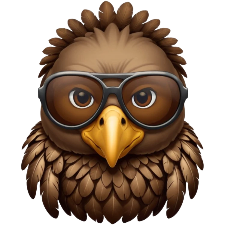 vulture wearing reflective sunglasses emoji