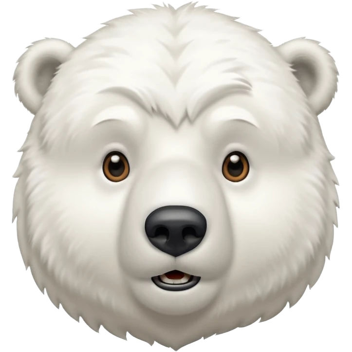 polar bear, chin support, suprise emoji