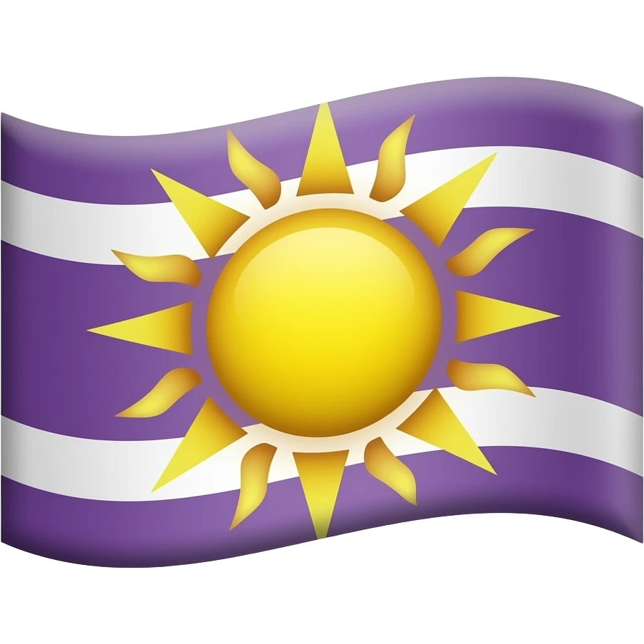 A flag with a belarus sun illustation and a purple stripes emoji