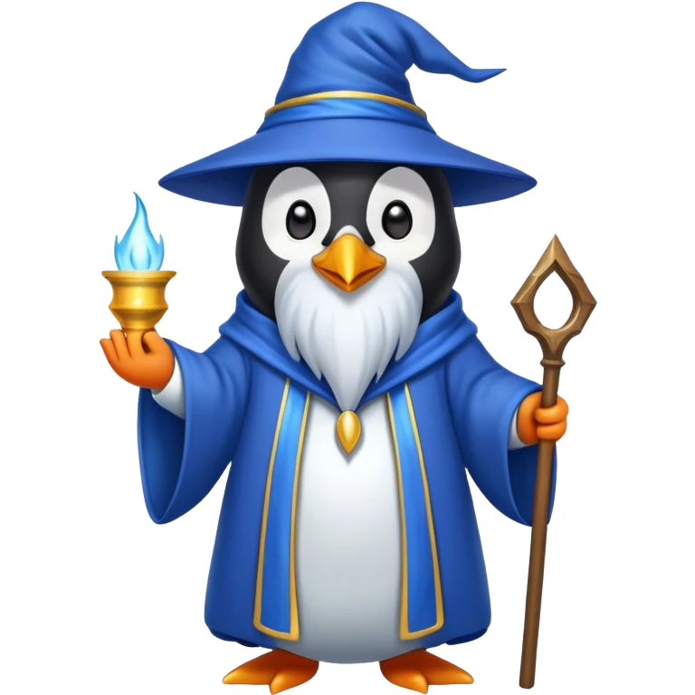 Penguin Wizard emoji