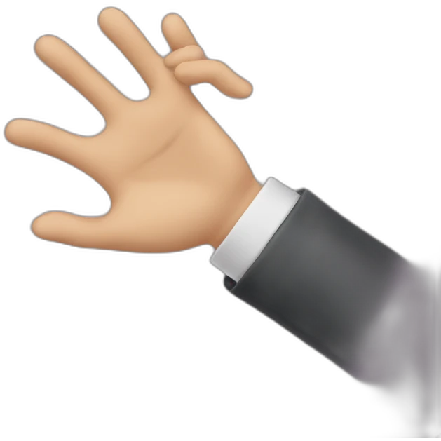 Hand holding with fingers emoji