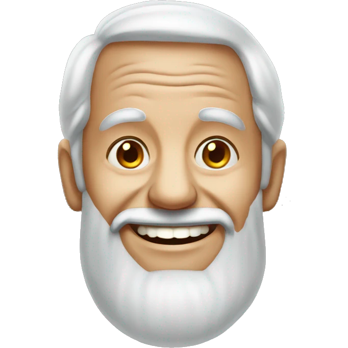 smiling old man portrait emoji
