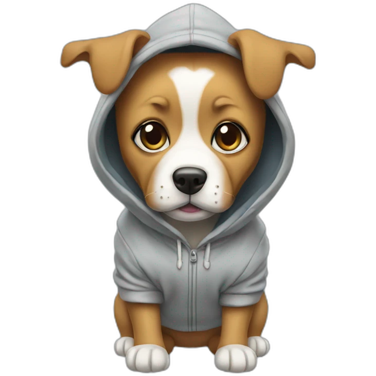 Doggie with hoodie  emoji