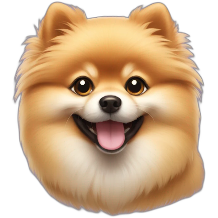happy small Pomeranian emoji