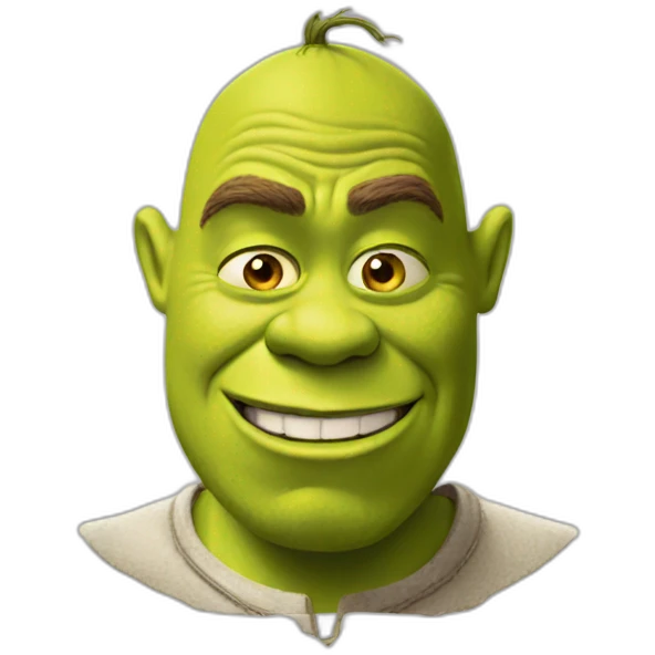 Shrek poker face emoji