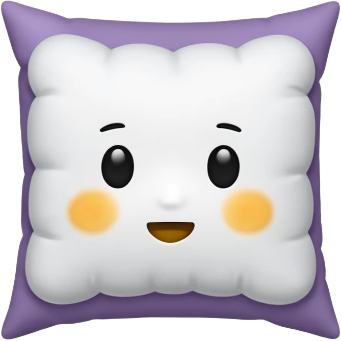pillow white, no face emoji
