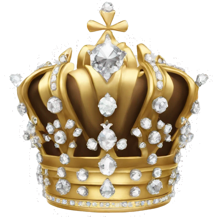 luxurious royal crown with diamonds placed on top emoji