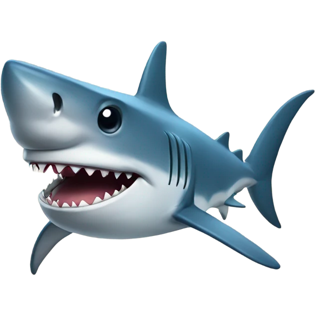 Shark with a hat emoji