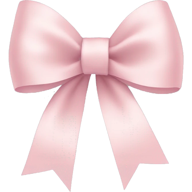 Pale pink ribbon bow emoji