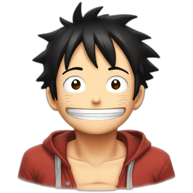 luffy thinking about food emoji