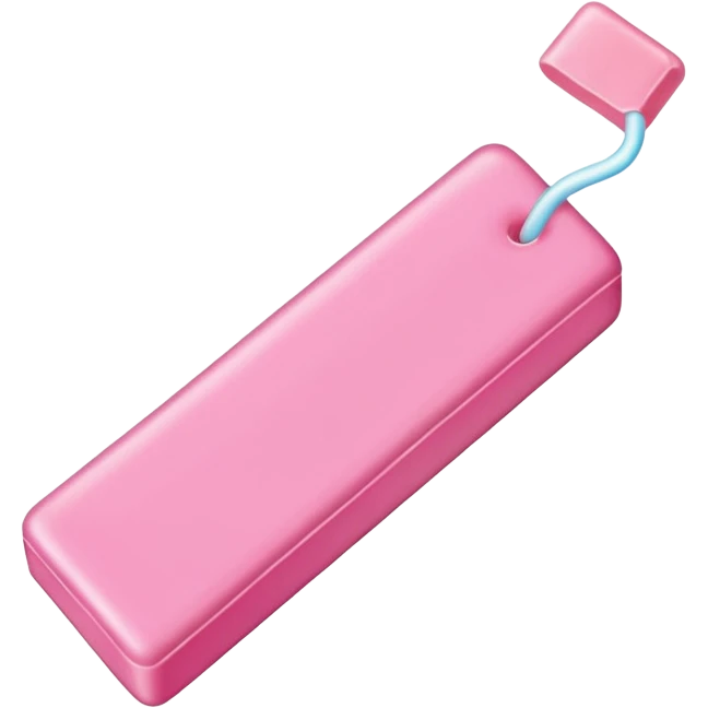 Pink stick of gum emoji