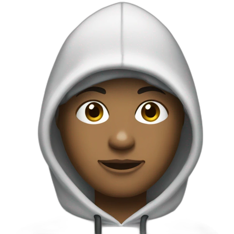 create me a character with Snapchat's Bitmoji style, having a hood with dollar-shaped eyes emoji