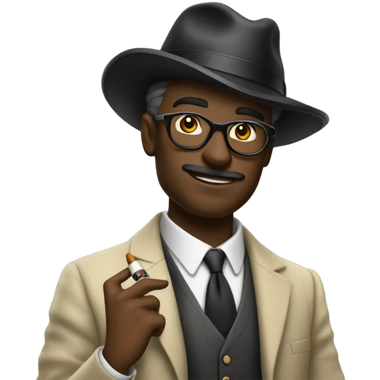 smoking in style portrait emoji