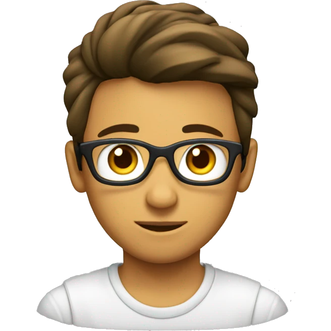estudiante con una J en su playera emoji
