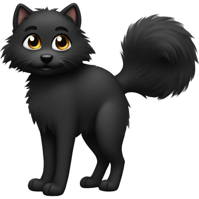 Black Furry Tail  emoji
