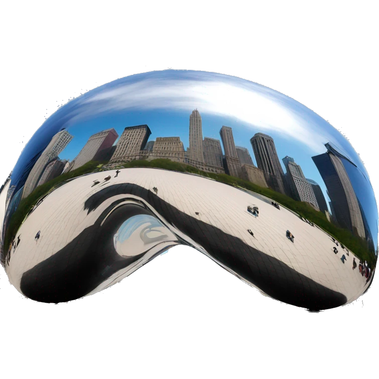 Chicago bean with city reflection emoji