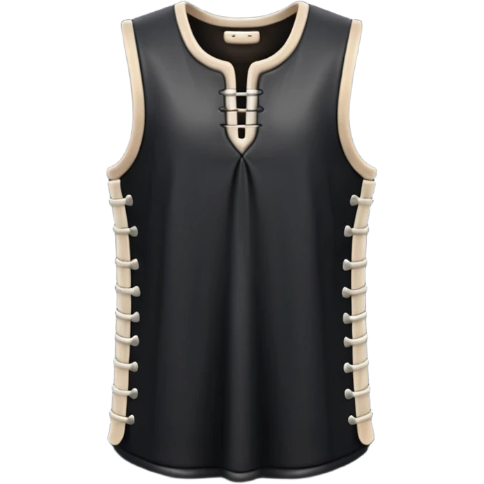 A sleeveless leather tunic stitched with bone needles.









 emoji