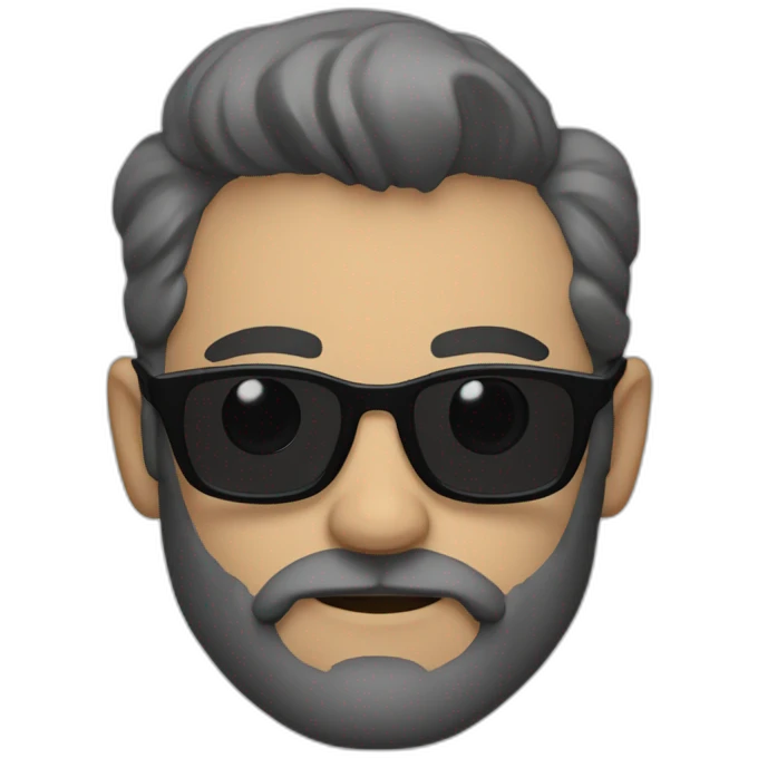 noir chauve barbu emoji