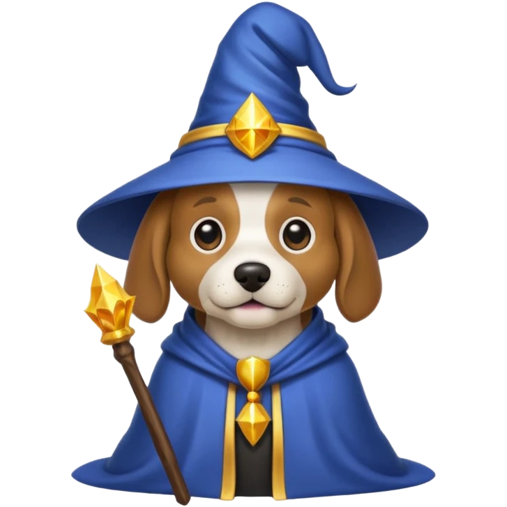 Dog wizard emoji