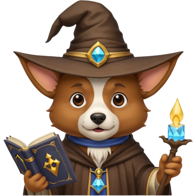Dog wizard emoji
