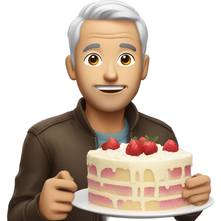 man eating cake emoji