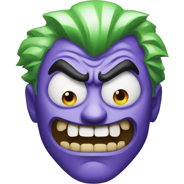 Angry and joker face emoji
