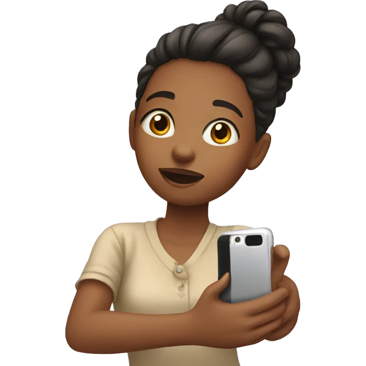 Girl taking a selfie emoji