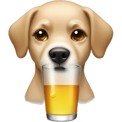 Dog drink emoji