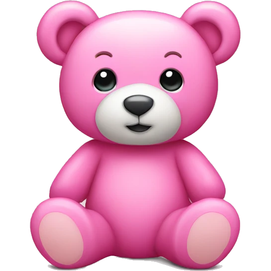 Pink teddy bear emoji
